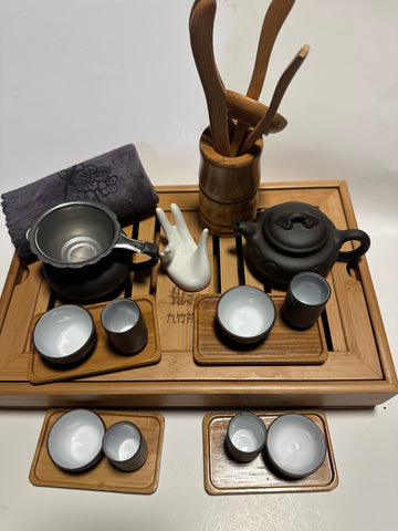Yixing black white Ruyi Clay Tea Starter Set -On Sale Best Seller Tea set #67