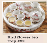 Gaiwan Tea Set( Bird Flower) 15pcs #618