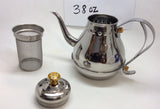 Tea Pot - Stainless Steel With Removal Strainer 38oz #21