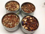 Rooibos-Chai Tea Sampler( with clear Tin top 4 count)  Big Sale