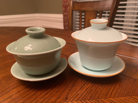 2 Green Gaiwan for sale