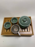 Green Gaiwan set -  With Small Tea Tray #S55