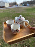 Loving tea set for One Tea Pot W Two Cups D45