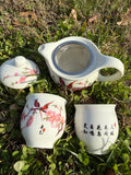 Loving tea set for One Tea Pot W Two Cups D45
