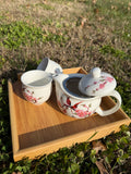 Loving tea set for One Tea Pot W Two Cups D45