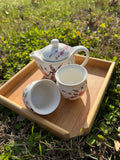 Loving tea set for One Tea Pot W Two Cups D45
