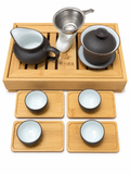 Gaiwan Tea Set With Bamboo Tea Tray #691