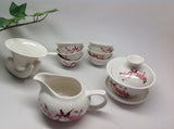 Gaiwan- Floral porcelain tea set With Large tea tray
