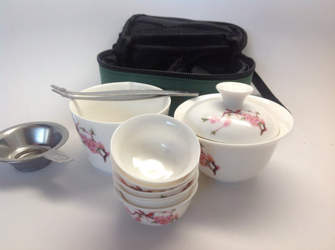 Travel Tea Set bird flower #89 $26.95
