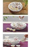 Gaiwan Tea Set( Bird Flower) 15pcs #618