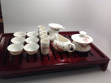Gaiwan Tea Set( Bird Flower) 15pcs #618