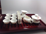 Gaiwan Tea Set( Bird Flower) 15pcs #618