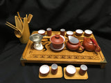 Yixing Tea Set with Dragon Bamboo Tea Tray #166