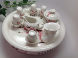 Gaiwan- Floral porcelain tea set With Large tea tray