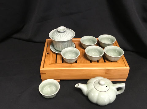 Chinese Tea Set Ice Crack Green #170