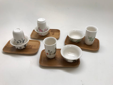 Chinese Tea Cermenoy Tea tasting cups Mix Set - 4 set