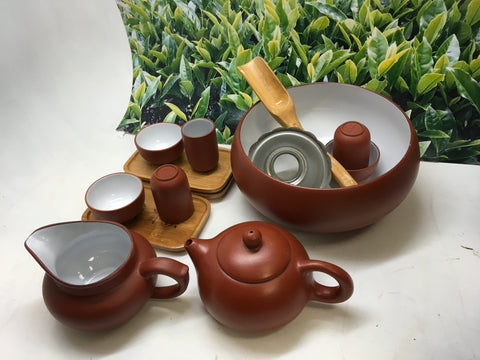 Yixing Clay Tea Set 14pcs Red and white best seller limited offer