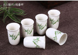 Chinese Gong fu tea cups bamboo cups mix of 6