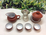 Gaiwan Tea Set Clay 8 pcs with Gift Box G12