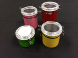 Tea Tin-4-Piece Acrylic Canister Set with Airtight Lids
