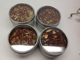 Rooibos-Chai Tea Sampler( with clear Tin top 4 count)  Big Sale