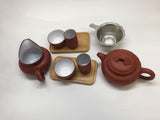 Yixing Tea pot 4.5 oz Set( Red Zhisha) #212 12 pcs Ruyi