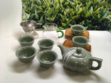 Tea set Green -very beautiful- 617