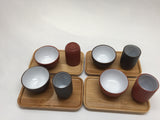 Cups-Gong fu tea tasting cups 4 set of total 8 cups-clay cups