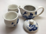 Double Wall Tea Cup with Tea Pot Great Gift Set