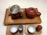 Yixing Tea pot 4.5 oz Set( Red Zhisha) #212 12 pcs Xishi R