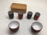 Cups-Gong fu tea tasting cups 4 set of total 8 cups-clay cups