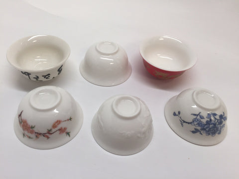 Chinese Gong fu tea cups Mini cups mix of 6