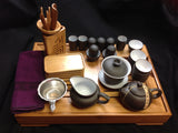 Yixing tea set with large Size Bamboo Tea Tray 29pcs-JY800