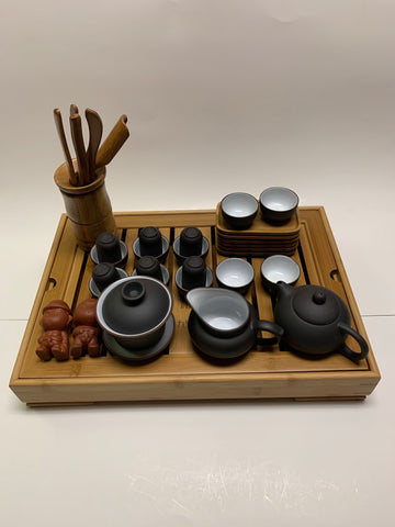 Large Set Yixing  Clay Gong Fu Tea Set-#888