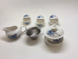 Gaiwan tea set Blue and white peony