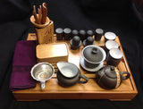 Yixing tea set with large Size Bamboo Tea Tray 29pcs-JY800